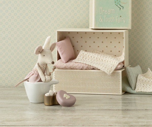 Maileg Zahnfee Maus - Kleine Schwester in Streichholzschachtel